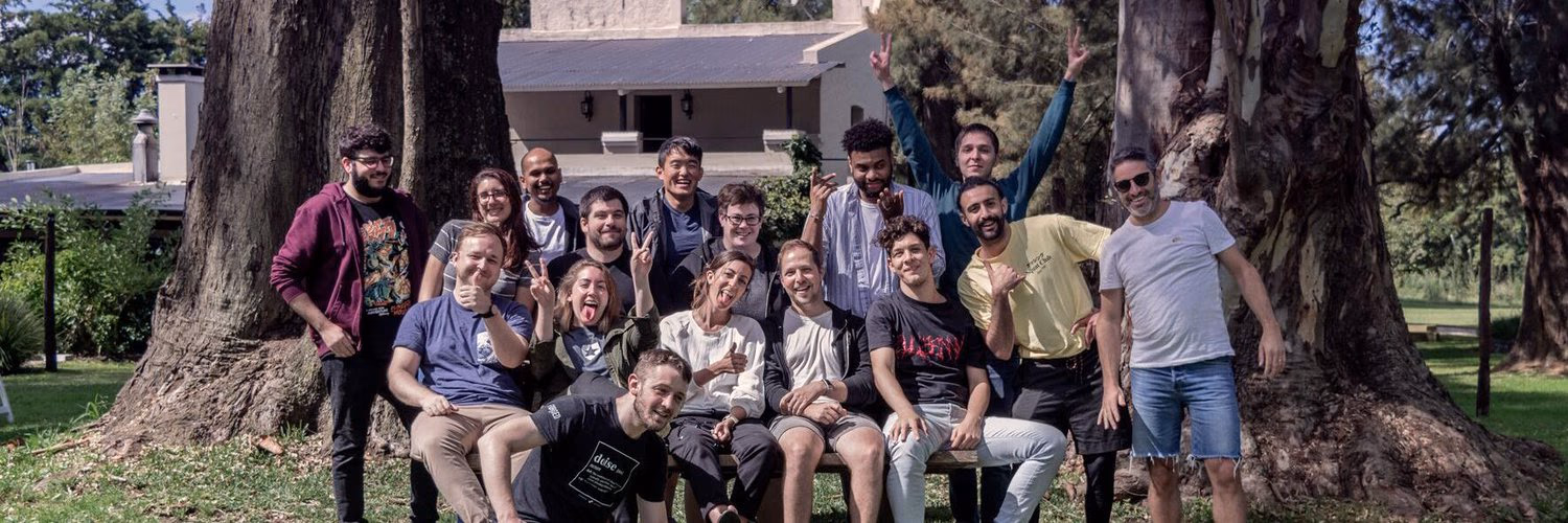 The team, together at an offsite
